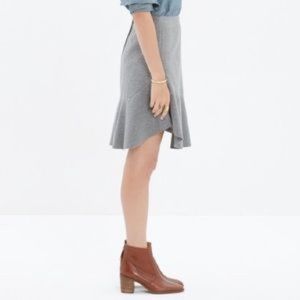 Madewell Gray Wool Knit Fit & Flare Skirt